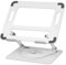 Zoelele Support pour Ordinateur Portable, Support PC Portable avec Base Pivotante à 360°, Réglable en Hauteur, Ergonomique, Compatible avec MacBook Pro/Air, HP, Dell, Lenovo de 10 à 17 in (Blanc)