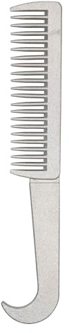 Imperial Riding Mähnenkamm mit Griff IRH, Metallkamm aus Aluminium für Mähne und Schweif, Silber, 1SIZE