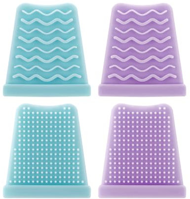 4 Pezzi Spatola per la Pelle in Silicone, Pulizia Delicata Pelle del Viso per Rimozione Punti Neri Detergente per Pori per Ultrasuoni Spatola per Scrubber per la Pelle (Bocca Piatta)