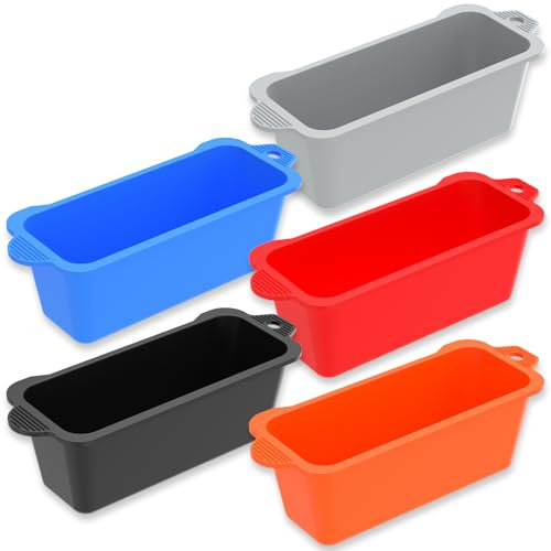 KTCINA 5 Pcs Grease Cup für Blackstone Ultra Hitzebeständig 18 * 8 * 7 cm Wiederverwendbare Grill-Zubehör Fettbecher Einlagen aus Silikon für Blackstone Auffangschaleneinlagen für Blackstone Grill