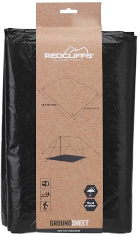Well Home Telone da pavimento, colore nero, 3 x 4 m, 90 g/m²
