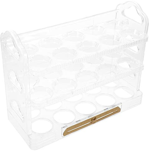 Hohopeti Eierhalter Kühlschrank 3-layer-kühlschrank-eierschale 30-slot-eierspeicherbehälter