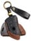ATFIGII Coque de clé en cuir fabriquée à la main pour BMW Série 2 5 6 7 X3 X4 G02 X5 F15 G05 X6 G06 330i 540i X7 G07 Z4 G29 Noir