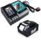 DASNITE BL1860B 5.5Ah 18V Battery Li-ion Replacement for Makita 18V Battery + DC18RC 14.4V-18V 3.0Ah Charger Compatible with Makita BL1860B BL1850 BL1860 BL1820 with LED Indicator
