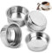 QOUBNIC 4 Piezas 51mm 1 y 2 Tazas Filtro de Café de Acero Inoxidable, Doble Capa Canasta de Filtro Expreso Filtro Presurizado Compatibles con Cafeteras Cecotec Ufesa Delonghi Breville