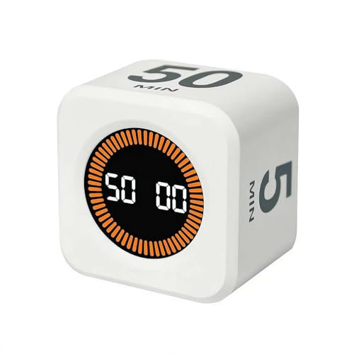 Minuteur de productivité avec capteur de gravité, 5, 25, 10, 50 minutes, préréglé, cube de productivité de bureau avec capteur de gravité pour TDAH, fonctions silencieuses, idéal pour le travail, les