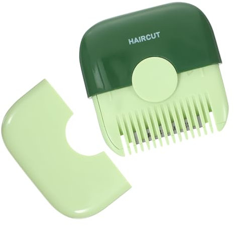 WEKADRIN Haarschneider Für Damen Tragbarer Spliss-trimmer Aus Edelstahl Manueller Haartrimmer Für Ausdünnen Und Schneiden Von Haaren Kompakt Und Leicht Für Täglichen Gebrauch Avocado