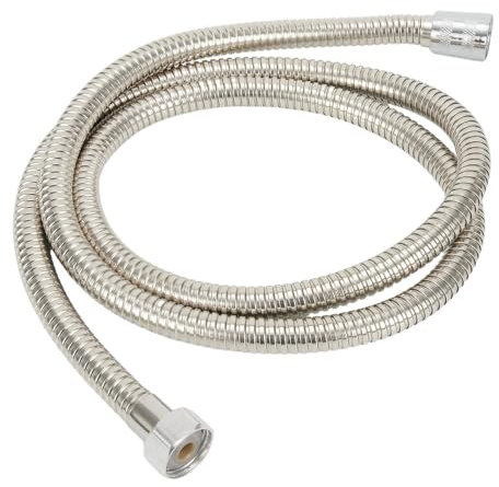 Tubo flessibile per doccia da 1,5 m, in acciaio inox, antipiega, anti-perdita, accessori per il bagno, cromato, tubo flessibile da 1 x 1,5 m