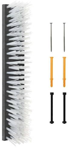 vidaXL Kühbürste Schwarz und Weiß 50 x 10 x 6,5 cm PP | Langlebig, perfekt für den regelmäßigen Einsatz, Ideal für Innen- und Außenbereich, Wird mit Schrauben und Dübel geliefert