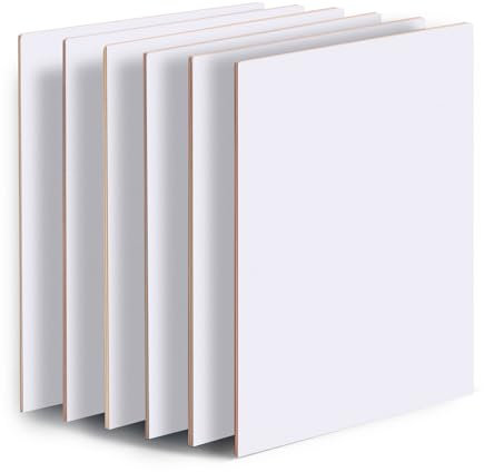 Creatorally Colorato Compensato 3mm, Colori Compensati per Laser 29.7x21 cm 6 Pezzi, A4 Legno di Tiglio per Incisione e Taglio Pirografia Fai Da Te (Bianco)