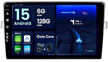 BXLIYER - Octa-Core, 6G+128G - Android 15 IPS Autoradio para Toyota Verso R20 (2009–2018) Radio GPS Navi - Inalámbrico CarPlay Android Auto Dab WiFi Volante Bluetooth - Cámara Mic - 9 Pulgada 2 DIN