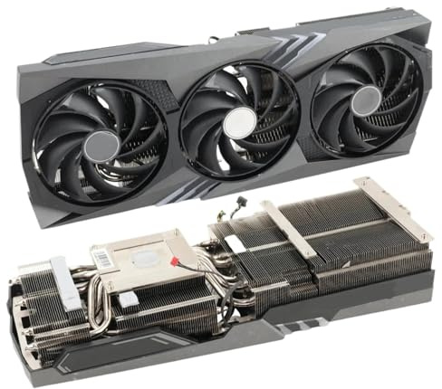 Compatible for MSI GeForce RTX 4070 Ti GAMING X TRIO 12G Dissipateur thermique GPU blanc avec plaque arrière