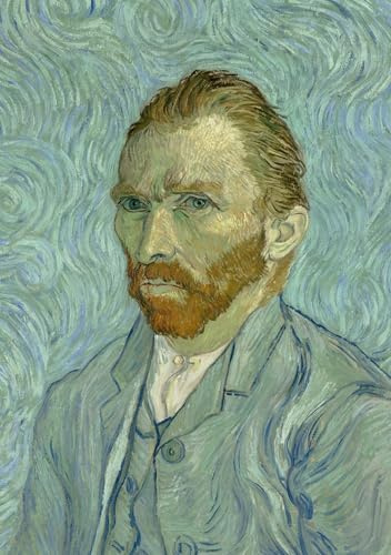 Notizbuch A5 blanko Softcover - 100 Seiten - Motiv Selbstporträt Vincent van Gogh - 90g/m² - FSC Papier: Notebook Journal Diary A5 blanko - Geschenkidee