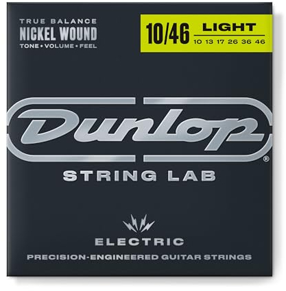JIM DUNLOP DEN1046 - Cuerdas para guitarra eléctrica - Electric Nikel Perfomace + Medium 10-13-17-26-36-46