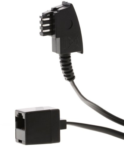 Helos 014149 Kabeladapter 8P4C RJ45, schwarz, Adapter für Kabel (8P4C, RJ45, Stecker/Buchse, 0,2 m, Schwarz)