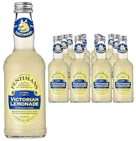 Fentimans Traditional Victorian Lemonade - Botanically Brewed Lemonade with Lemon Juice - Exquisitely Crafted & Refreshing Soft Drinks - Gluten-Free and Vegan Friendly Soft Drinks - 12 x 275ml Bottles