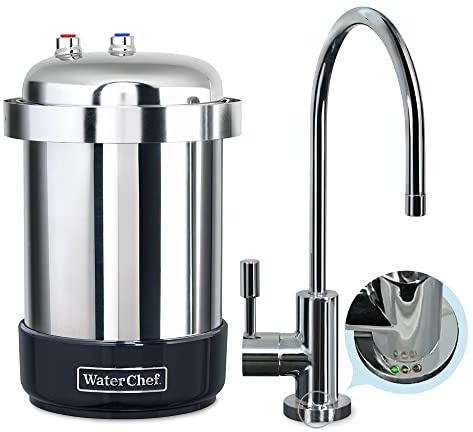 Waterchef® U9000 - Sistema de filtración de agua para debajo del fregadero (grifo cromado pulido)