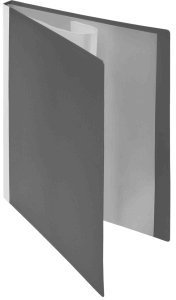 Foldersys Sichtbuch A4 10 Hüllen Rückentasche PP neutral grau