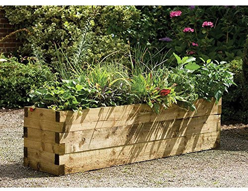 Forest Garden 180cm x 45cm Pressure Treated Caledonian Trough, 250 litre