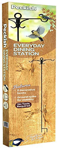 Peckish 60051217 Everyday Dining Bird Feeder Station-Black, 6 x 20 x 80 cm
