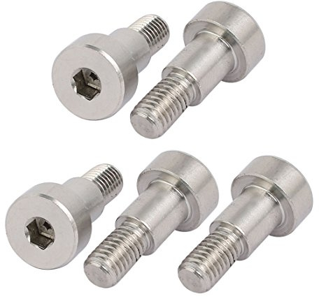 Sourcingmap 304 Stainless Steel Hex Socket Shoulder Bolt 10mm Shoulder Dia 12mm Shoulder Length M8 Thread 5pcs
