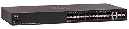 Switch gestito Cisco SG350-28SFP con 24 slot Gigabit Ethernet SFP più 2 slot SFP, 2 porte Gigabit Ethernet combinate, protezione limitata a vita (SG350-28SFP-K9-EU)