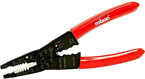 Rolson 20810 Wire Stripper and Terminal Assortment Set, Black