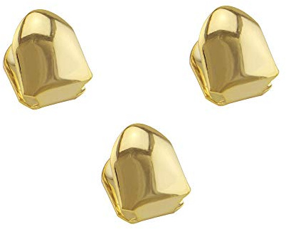 Comidox Hip Hop Singoli Denti Grillz Caps Barbecue da Terra Superiore, Rame