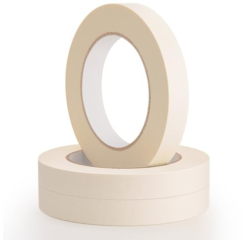 KICNIC Painter Tape, White Masking Tape 0.7 Inch x 60 Yard, 3 Rolls Paper Craft Supplies, Removable Wide Clear Tape for Wall, Classroom, Artist, DIY Painting Tools & Home Improvement