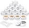 20 Stück Aluminium Leer Döschen Rund Reise Cremedose Tiegel für Creme Lotion Masken Kosmetik Nagelkunst（20ml） (Weiß)