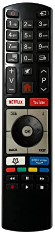 Aurabeam Ersatz TV Fernbedienung kompatibel mit Telefunken XF43G511-W Fernseher