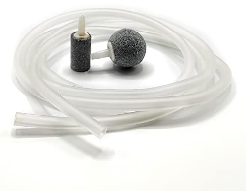Silikonschlauch Ozon, Ersatz für Ozongenerator + 2 Wasserdiffusorsteine, kompatibel mit den meisten Ozonisatoren. Länge 150 cm, Innendurchmesser 4 mm, Breite Kompatibilität, 7DOO