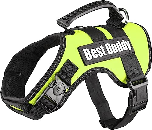 Flamingo Geschirr Best Buddy Uranus NEON GRÜN L 70-90CM*50MM