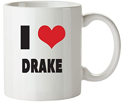 I Love Drake I Love Mug Personalised Funny Occupation Rude Adult Office Mug