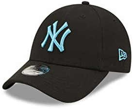 New Era New York Yankees Neon Pack Black Neon Blue 9Forty Adjustable Kids Cap - Youth