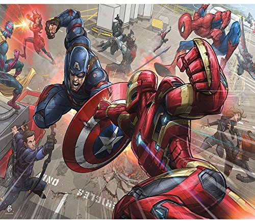 Poster Captain America Comics Vintage Civil War BD 70er