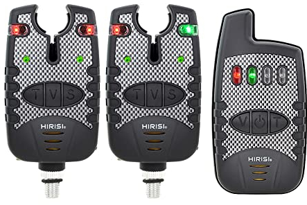 Hirisi Tackle Bissanzeiger-Kit zum Karpfenangeln, kabelloser Bissanzeiger (1 Plus 2)