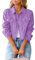 seiveini Giacca Giubbotto di Jeans Donna Autunno Inverno Basic Giubbino Denim Giacca Lavato Vintage Manica Corta Slim Fit Giubbotto Jeans Donna Corta A Viola L
