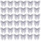 ePicsoa Christmas Ribbon Bows Ornaments, 36 Pieces Mini Xmas Tree Bows Wrapping Present Bows for Christmas New Year DIY Hanging Decor Craft (Silver)
