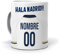 Taza Personalizada con Nombre Camiseta Madrid | Pack Fútbol con Taza, Pulsera Coleccionable y Caramelos Divertidos | Regalo Original para Merengues | Perfecto para Regalar