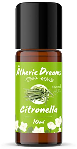 Ätheric Dreams | Citronella | Reines ätherisches Öl | 100% Naturrein für Aromatherapie, Massage & mehr | Für Duft Diffusor, Badezusätze & Co | 10ml