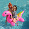 Aufblasbares Dinosaurier-Schwimmbecken-Spielzeug Ride-On Aufblasbares Schwimmbad-Strand-Schwimmer-Sommer-Wasser-Spaß-Floß-Floß für Kinder und Erwachsene (Pink)