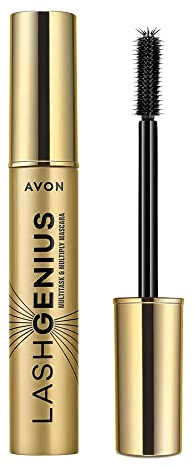 Avon LASH GENIUS Mascara - Volumen, Länge, Lift, Intensität, Definition - Perfekte Wimpern Mascara mit Smart Control-Bürstchen - Blackest Black