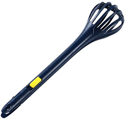 Salad Chopper Multifunctional Egg Beater Kitchen Food Tongs Manual Egg Whisk Spoon Kitchen Gadget Mixer Salad Clips (Blue)