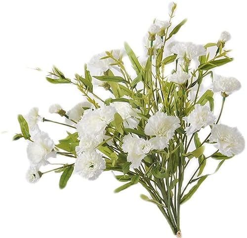 CAZARU Künstliche Blume Nelke Gefälschter Blumenstrauß Seidenblume für DIY Hochzeitssträuße Brautdusche Mittelstücke Partydekorationen Gefälschte Blumen