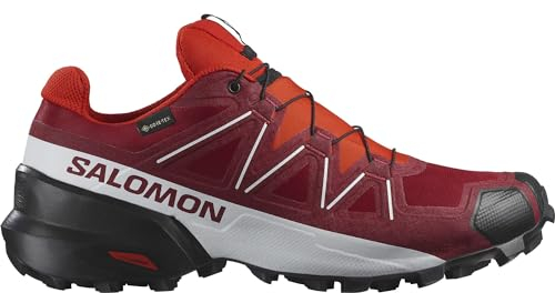 Salomon Herren Speedcross Gore-tex Trailrunning-Schuhe, Red Dahlia White Black, 46 2/3 EU