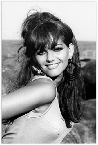Schauspieler Claudia Cardinale Kunstfoto Wanddekoration Leinwand-Poster und Druck für Schlafzimmer Schwarz-Weiß-Wandkunst Bild moderne Heimdekoration Gemälde Kunstwerk, ohne Rahmen,40x50cm