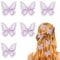 Sibba 6 pcs Purple Butterfly Hair Clips for Girls Women, Toddler Butterfly Small Tiny Hair Clips Lace Embroidery Hair Bow Pins Barrette Moving Wings Wedding Hair Accessories For Halloween Party Decor