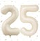 Luftballon 25. Geburtstag Beige, XXL Riesen Creme Folienballon 25 52 für Frauen,40Luftballon 25. Geburtstag,Zahlen 2 und 5 Folienballon für 25 Jahre Geburtstagsdeko Jubiläum Party Dekoration