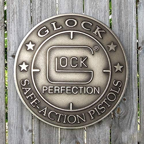 Durchmesser 30 cm/12 Zoll Retro Metall Blechschild Klassisch Rund Glock Perfektion Sicher Aktion Runder Druck Nicht Geschnitzt Schild Lustig Home Höhle Garage Bar Wanddekoration Vintage Metallschild